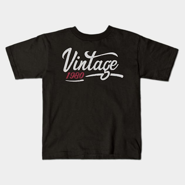 vintage Kids T-Shirt by BaderAbuAlsoud